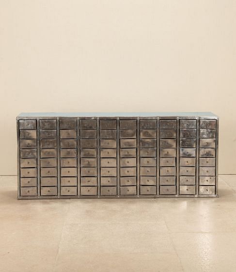 20th Century English Polished Steel Nest of Drawers OF0433932