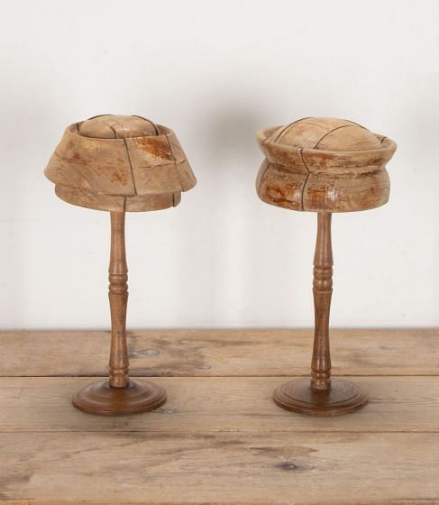 Pair of Early 20th Century French Hat Forms on Stands OF2341829