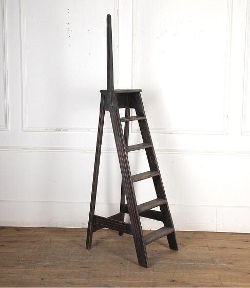 SALE: 20th Century English Painted Library Steps OF3624078