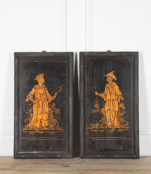 Pair of 18th Century Chinoiserie Door Panels OF3635963