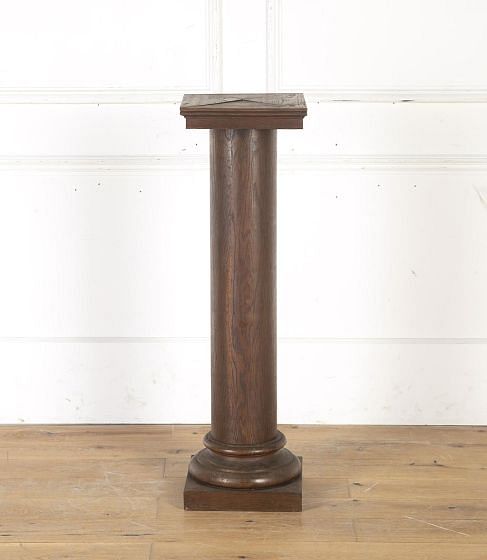 Late 19th Century Turned Oak Column OF8015106