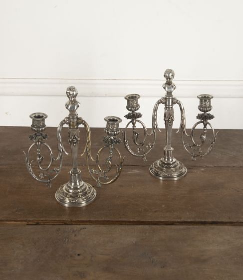 Pair of 19th Century Neoclassical Revival Candle Sticks DA1513010