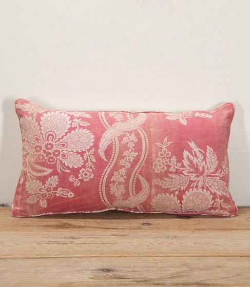 Long 19th Century French Pink Floral Cushion RT1341901