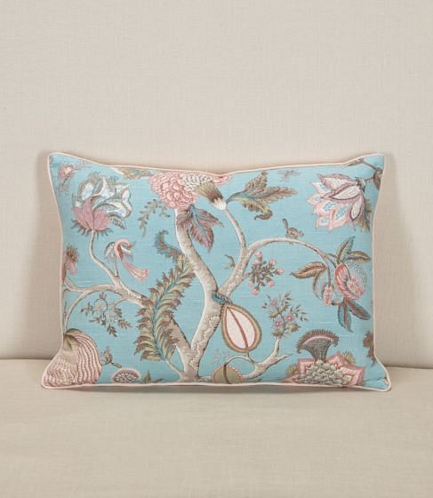 20th Century French Linen Cushion with Floral and Squirrel Decoration RT1342922