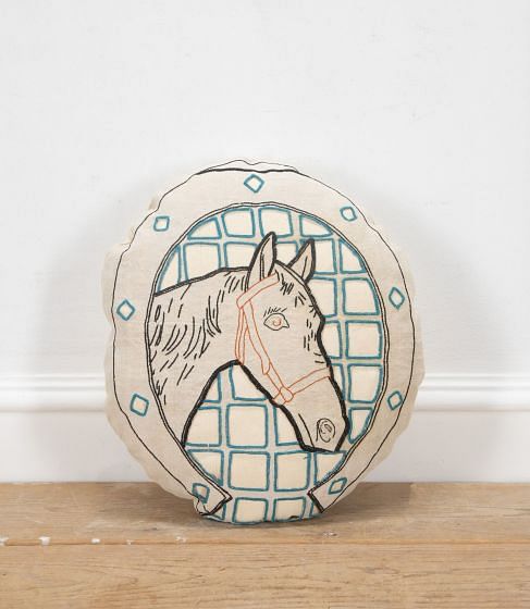 20th Century Horse And Horseshoe Embroidered Cushion RT1536824