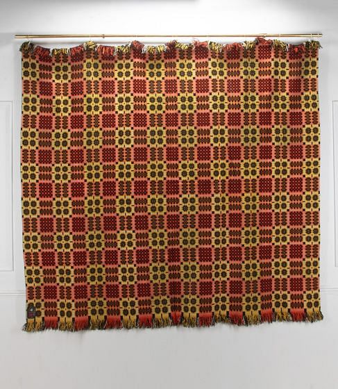 Late 20th Century Welsh Multi-Coloured Wool Tapestry Blanket RT3441382