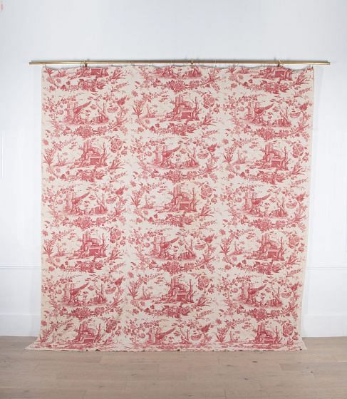 19th Century Pheasants Amongst Ruins Linen Toile RT4235358