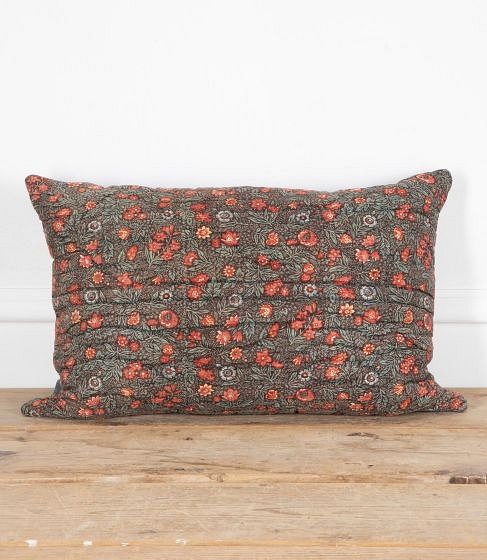 Early 19th Century French Bonnes Herbes Block Printed Cushion RT4236242