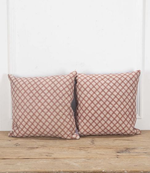French 19th Century Quilted Cotton Cushion RT4238418
