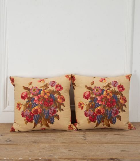 Early 20th Century English Flower Cushions RT4240090