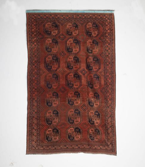 19th Century Ersari Carpet with Kilim Fringes RT4931100