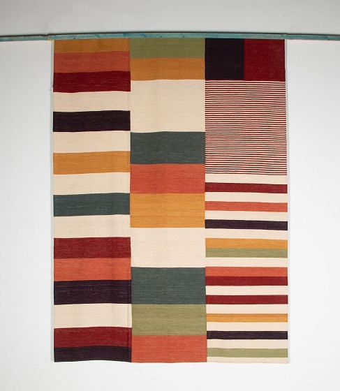 Mid-Century Modern Piet Mondrian Kilim RT4935420