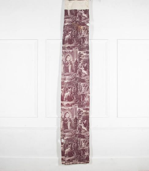 Early 19th Century French Aubergine Toile de Jouy Panel RT7236981