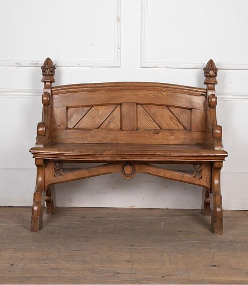 19th Century Country House Elm Bench SB0326189