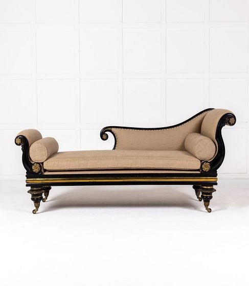 19th Century Regency Ebonised Chaise Longue SB0630674