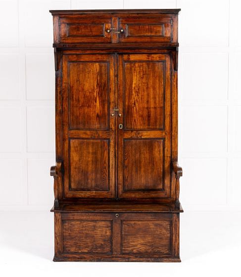 18th Century George III Elm Bacon Settle SB0636049
