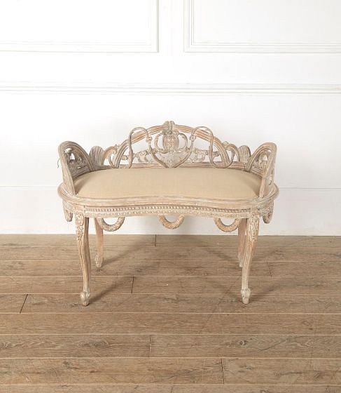 Mid-20th Century French Upholstered Curved Banquette SB1511535