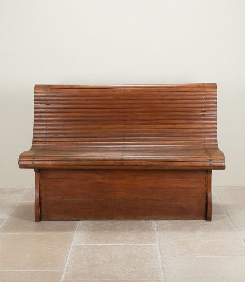 Large Mid-20th Century American Maple Wood Bench SB1542081