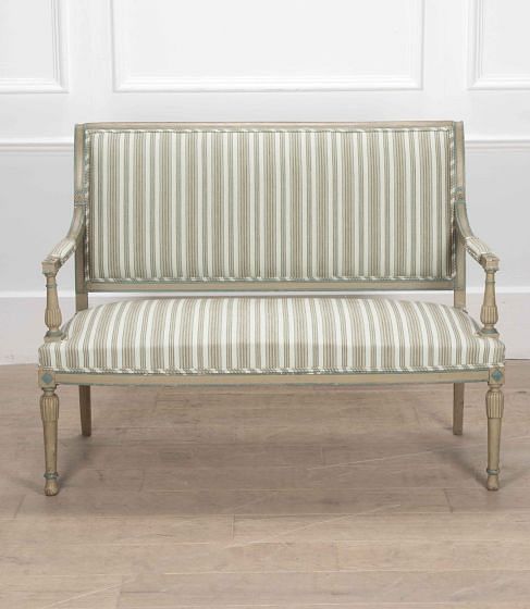 19th Century French Canapé with Striped Linen SB2039850