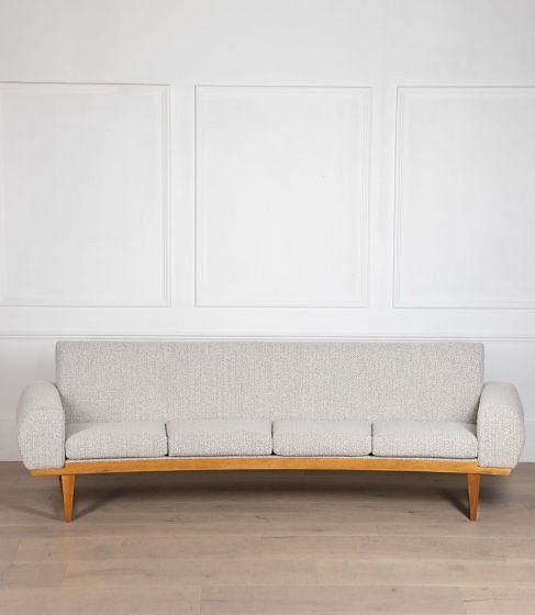 Large Mid-Century Danish Curved Sofa SB3034871