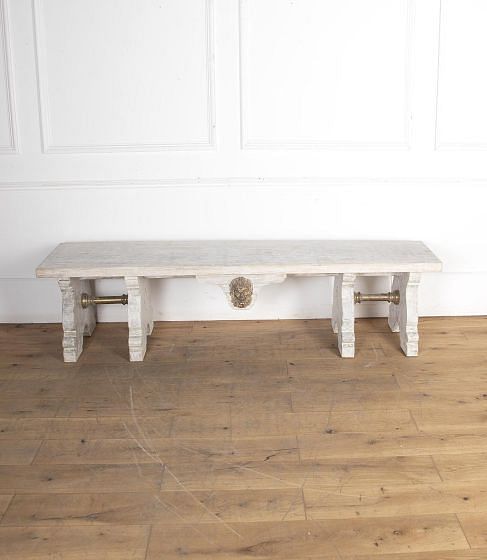 Italian 19th Century Walnut Bench SB3622761