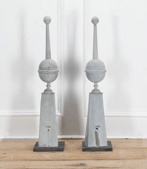 Pair of 19th Century French Zinc Finials SB3641278