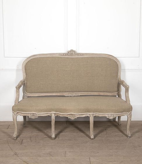 19th Century Distressed Painted Settee SB8419872