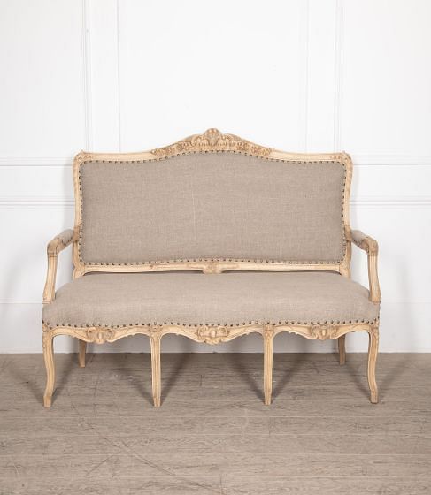 19th Century Bleached Walnut Settee SB8430596
