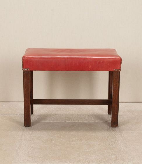 George III Mahogany and Leather Stool ST0343547