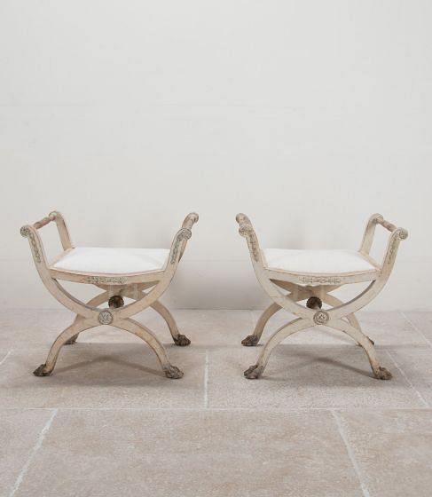 Pair of Early 19th Century Swedish Gustavian Stools ST1341566