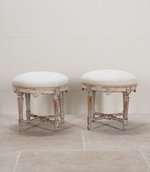 Pair of 18th Century Swedish Gustavian Stools ST1341574