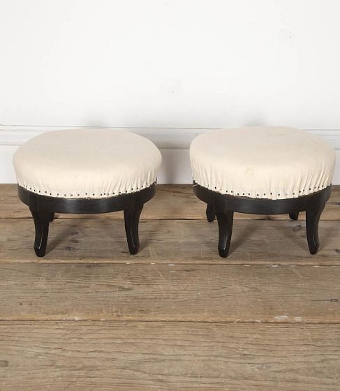 Pair of 19th Century French Round Napoleon III Footstools ST1524729