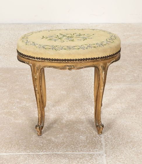 20th Century French Louis XV Revival Painted Stool ST1542001