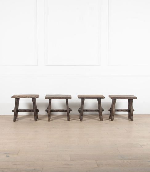 Set of Four 19th Century Oak Stools ST3838280