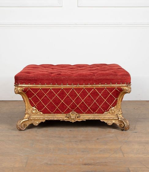 Large 19th Century French Giltwood Footstool ST8036263