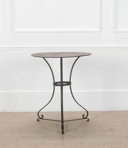 19th Century French Iron Round Garden Table TA1538423
