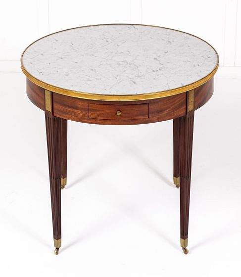 19th Century French Mahogany Guéridon with Marble Top TC0633538