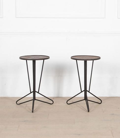 Pair of Mid Century Iron Cocktail Tables TC1536659