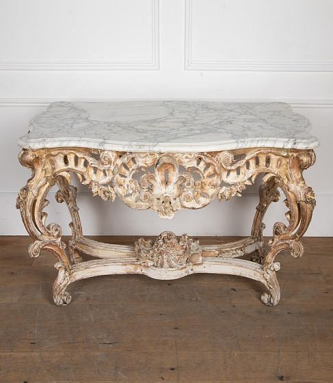 19th Century French Giltwood Rococo Centre Table TC3227238