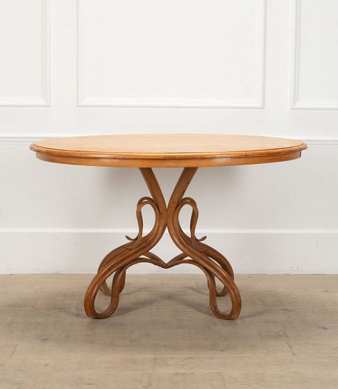 Early 20th Century Austrian Oval Bentwood Beech Table TC3840684