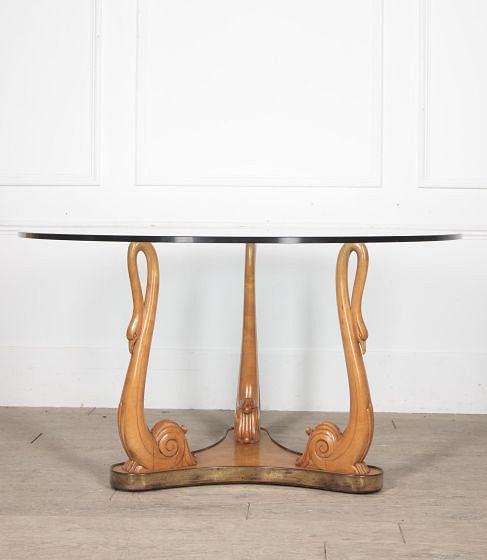 20th Century Glass and Sycamore Table by Osvaldo Borsani TC4830954