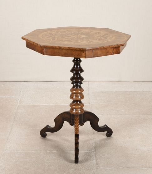 19th Century Italian Octagonal Sorrento Table TC4843139