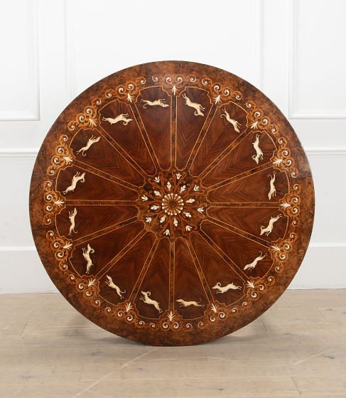 Italian Edwardian Inlaid Round Table TC5239103