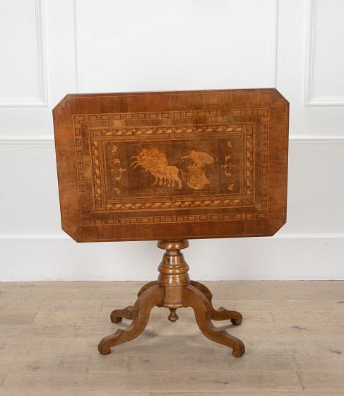 Italian 19th Century Walnut Sorrento Table TC5239352