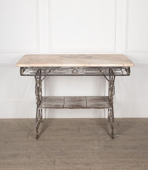1940s French Marble Topped Bakers Table TC6030788