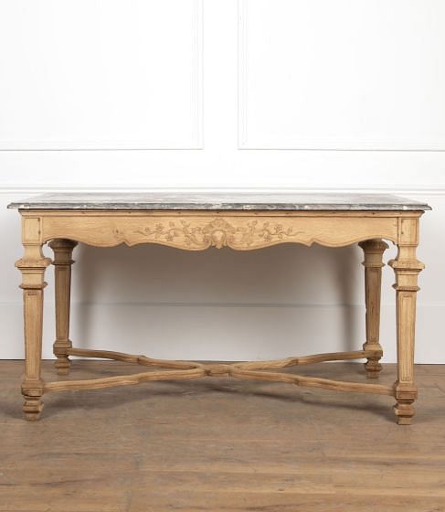 19th Century Oak and Marble Centre Table TC8126621
