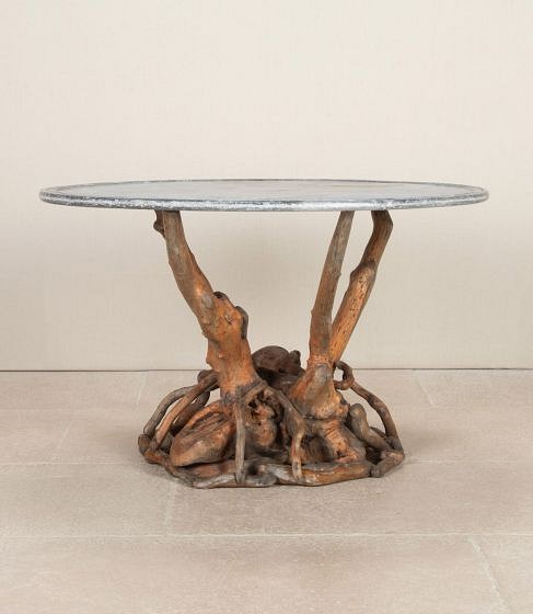 Sculptural Root Table with 19th Century Marble Top TC9043763
