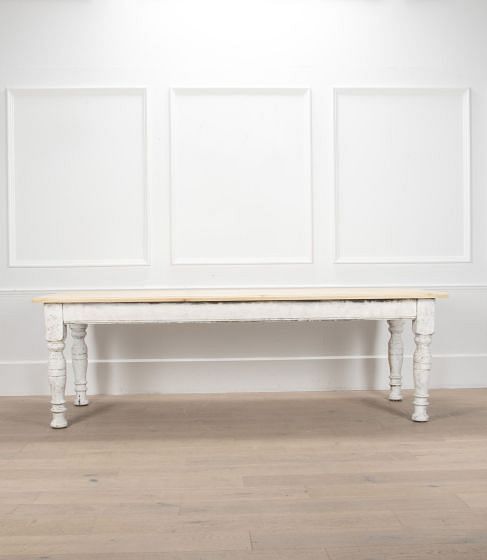Bleached Oak Top Painted Dining Table TD8437499