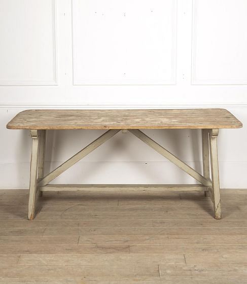 20th Century French Trestle Style Farmhouse Table TD9920025