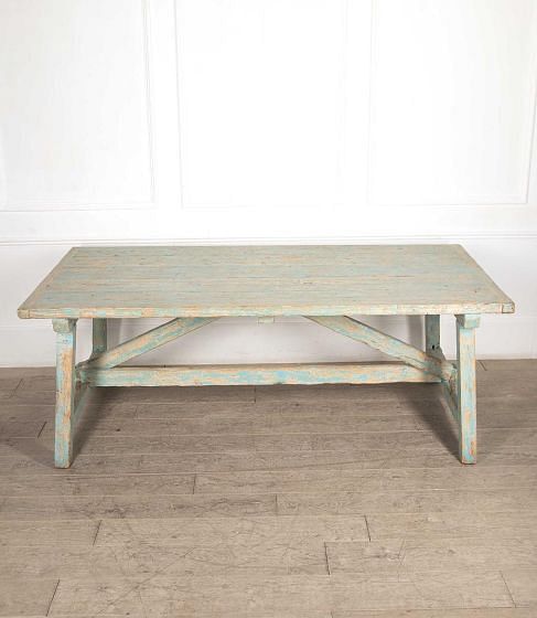 19th Century French Painted Farmhouse Table TD9925778